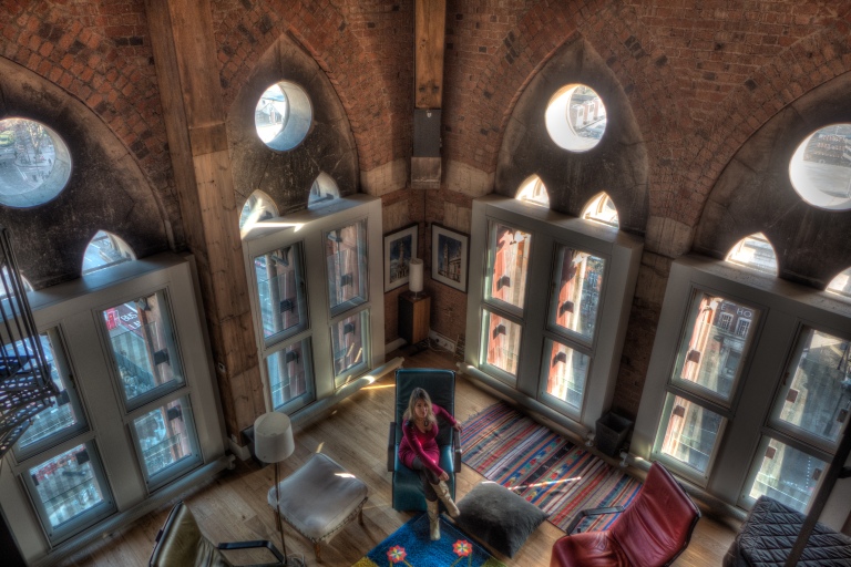 The living room at St Pancras Clock Tower