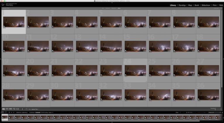 Lightroom lightning shots